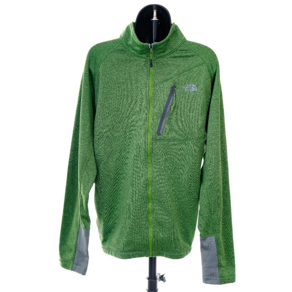 The North Face Green Pullover Polyester Fleece Jacket Mens Sz L Shirt